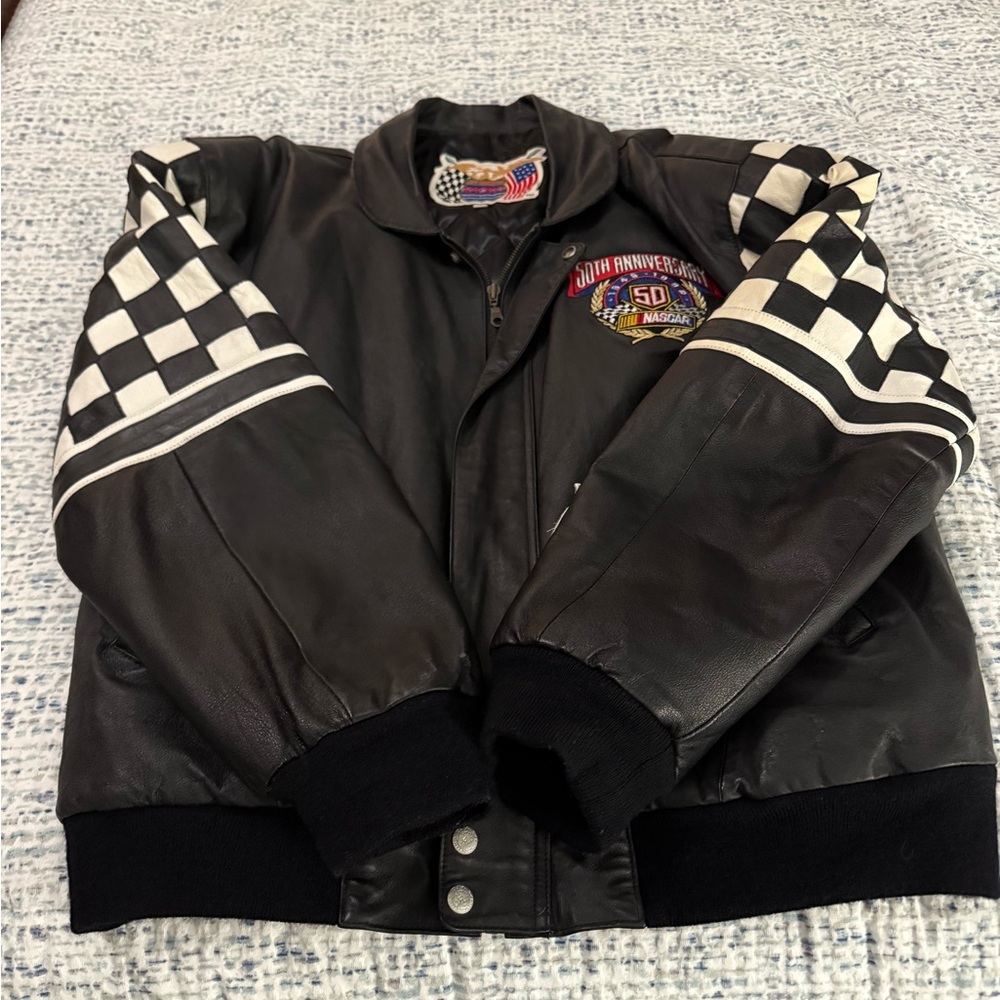 Jeff Hamilton 50th Anniversary NASCAR Leather Jacket